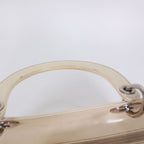 Christian Dior Enamel White Handbag Silver — view 8