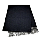 Hermes Muffler Shawl Double Face Black Beige Cine Cashmere 100% Scarf — view 2