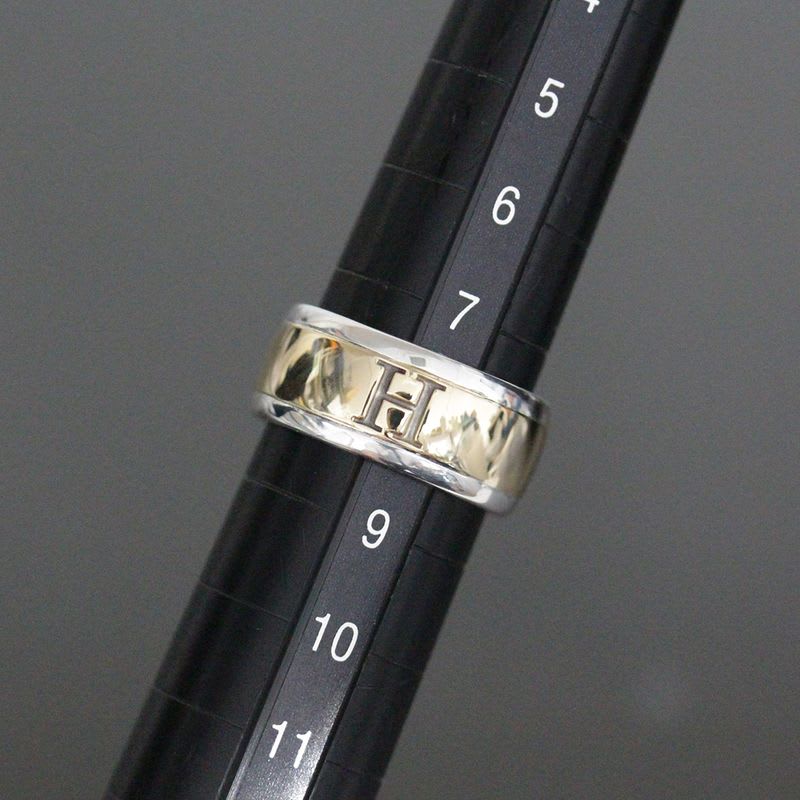 Hermes H Logo Ring No 8 18K SV 925 Special Price Inner Box E1736 — view 6