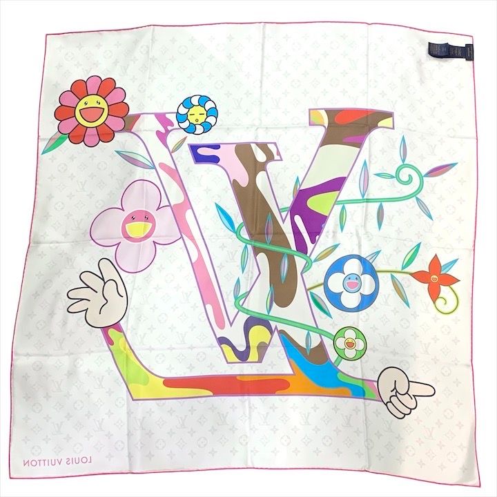 Louis Vuitton Takashi Murakami Collaboration Lvlogo Super Flat Blanc Carre 90 — view 3