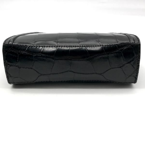 Gucci Croco Logo 2-Way Mini Shoulder Bag Black — view 7
