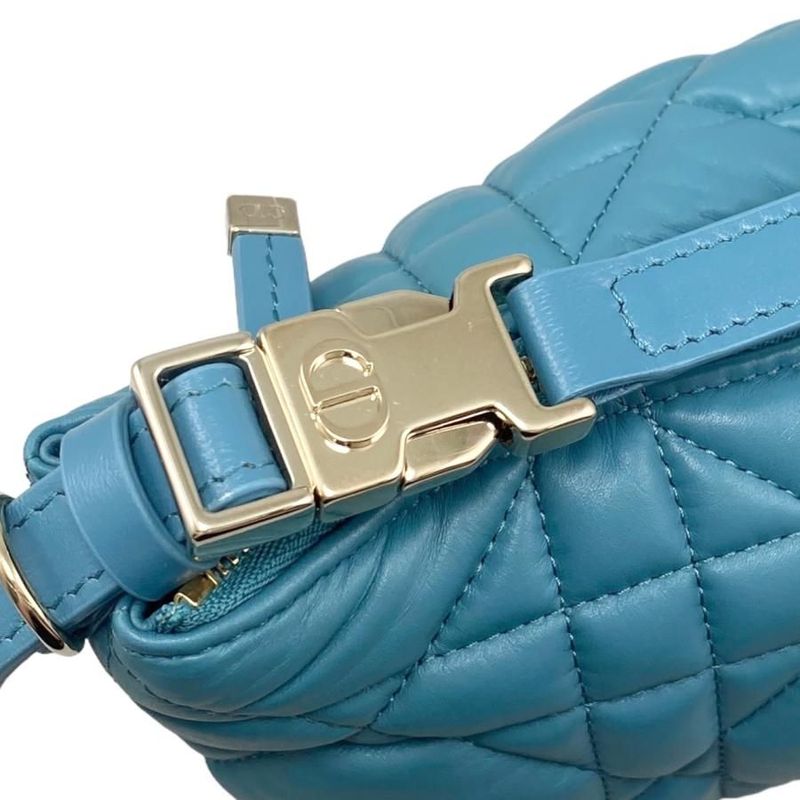Christian Dior Handbag Nomad Pouch Small S5553 Omig Blue Gold Hardware — view 7