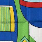 Hermes Scarf Carre 90 Green Blue White Thalass — view 6