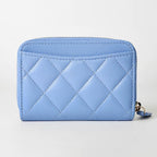 Chanel Coin Case Classic Zip Purse Light Blue — view 2
