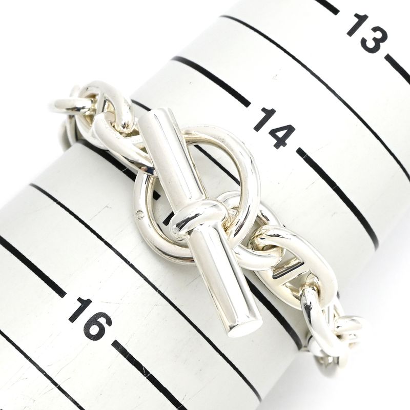 Hermes Bracelet Chaine D'ancre MM Silver 925 14 Frames Star Ring — view 7