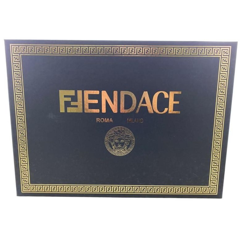 Fendi Versace Fendace White Satin Print Low Top 35 — view 7