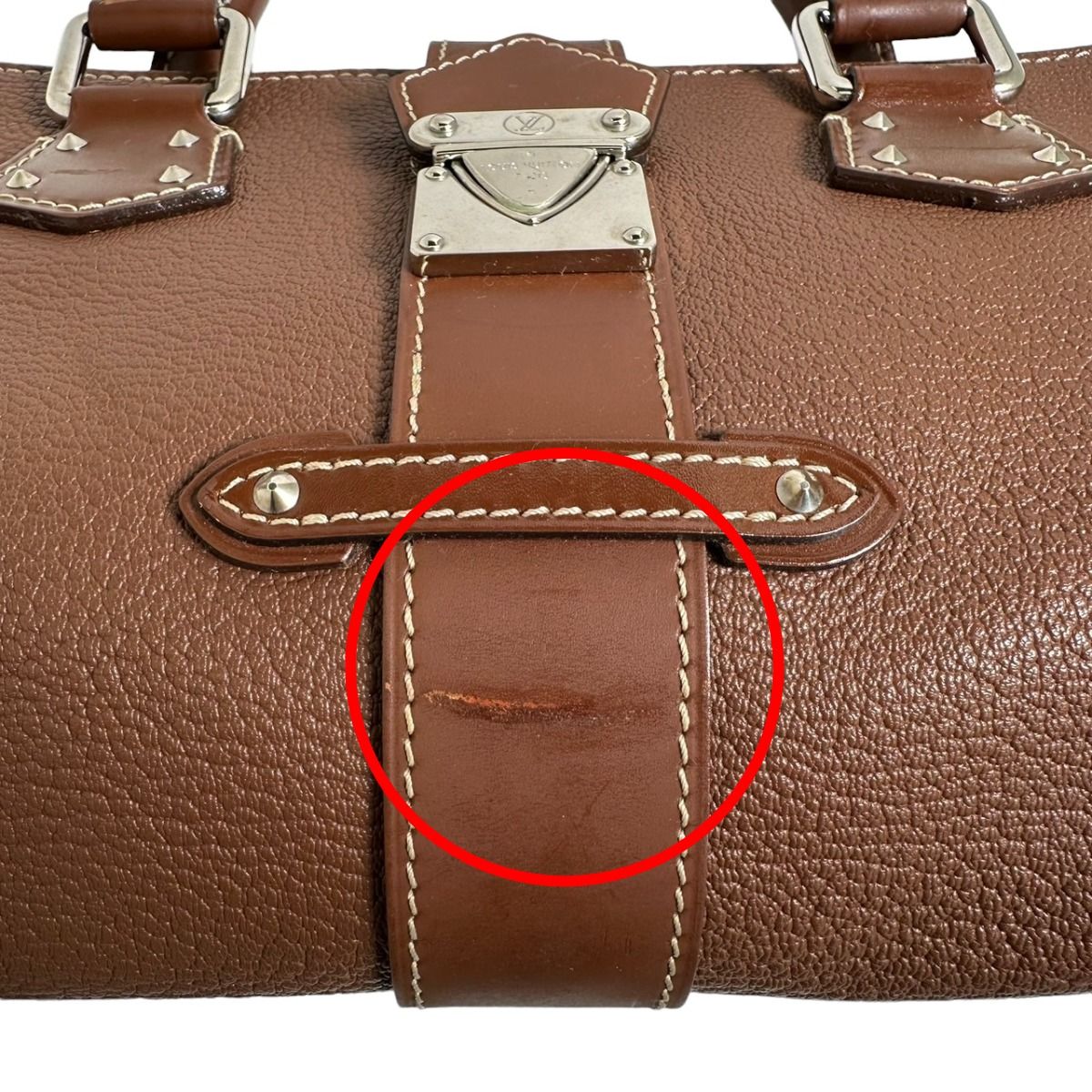Louis Vuitton Souhari Sienne Epanoui PM Handbag Brown — view 8