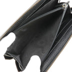 Gucci Round Zipper Embroidery GG Marmont Leather Black Long Wallet — view 7