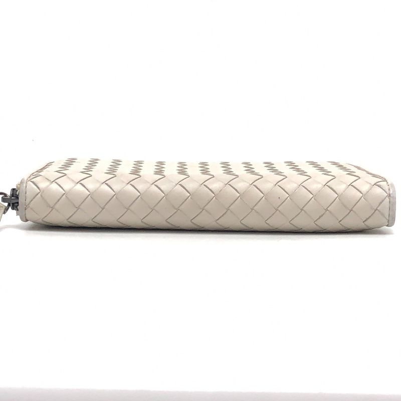 Bottega Veneta Long Wallet Intrecciato Leather White — view 6