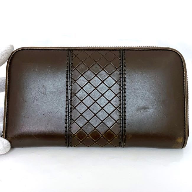 Bottega Veneta Round Zipper Long Wallet Brown — view 5