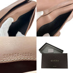 Gucci W Hook Long Wallet Fold Guccissima GG Pink Beige Leather — view 7