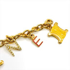 Celine Triomphe Gold Rhinestone Bracelet — view 6