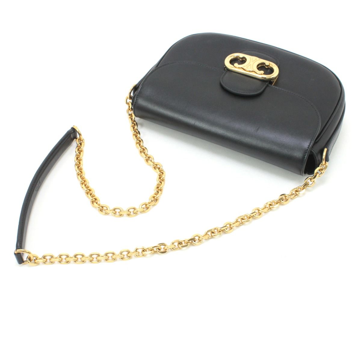 Celine Triomphe Chain Shoulder Bag Black — view 4