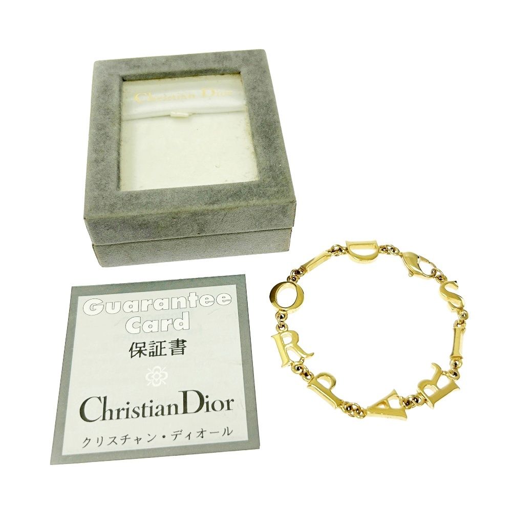 Christian Dior GP Paris Logo Bracelet Gold — view 2