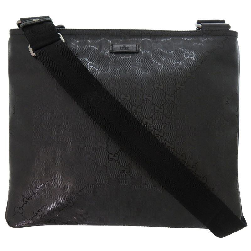 Gucci Imprime Leather Black Shoulder Bag 1317 — view 2