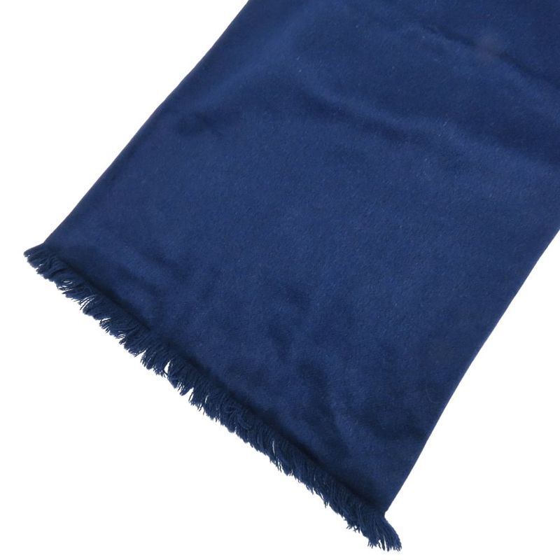 Hermes Scarf Silk Angora Blue Navy Apparel Shawl Fashionable Women — view 5