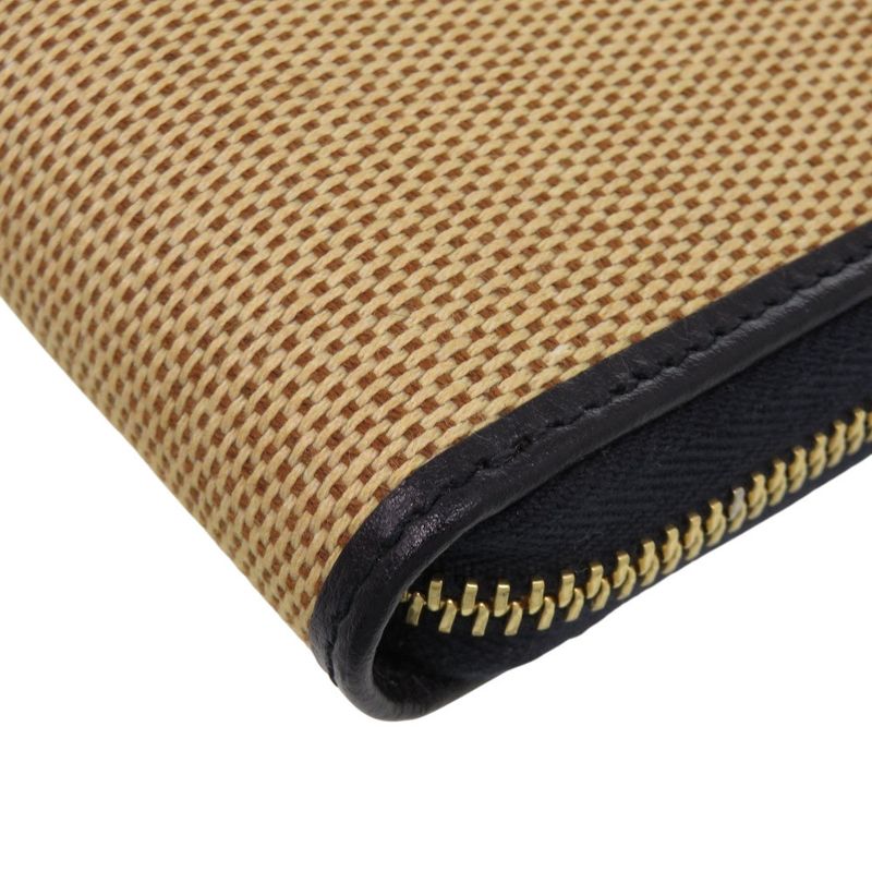 Gucci 1955 Horsebit 0416 Canvas Leather Beige Long Wallet 0392 — view 8