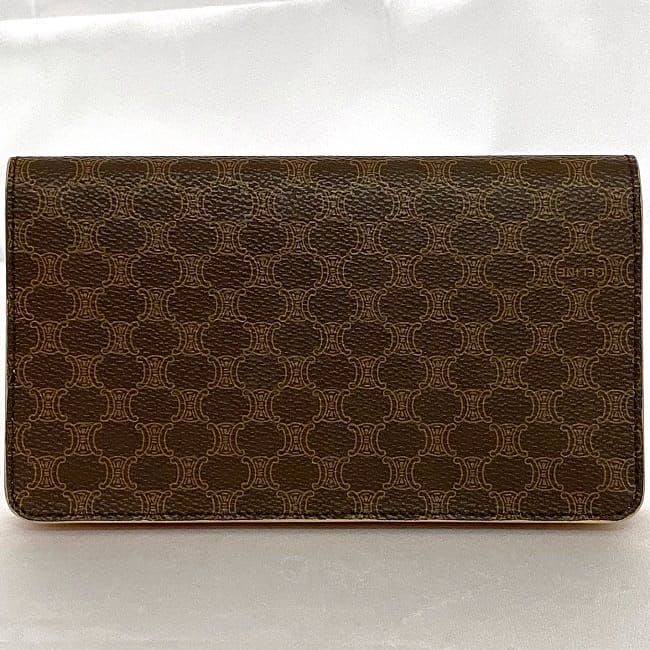 Celine Bifold Long Wallet Brown Macadam — view 3