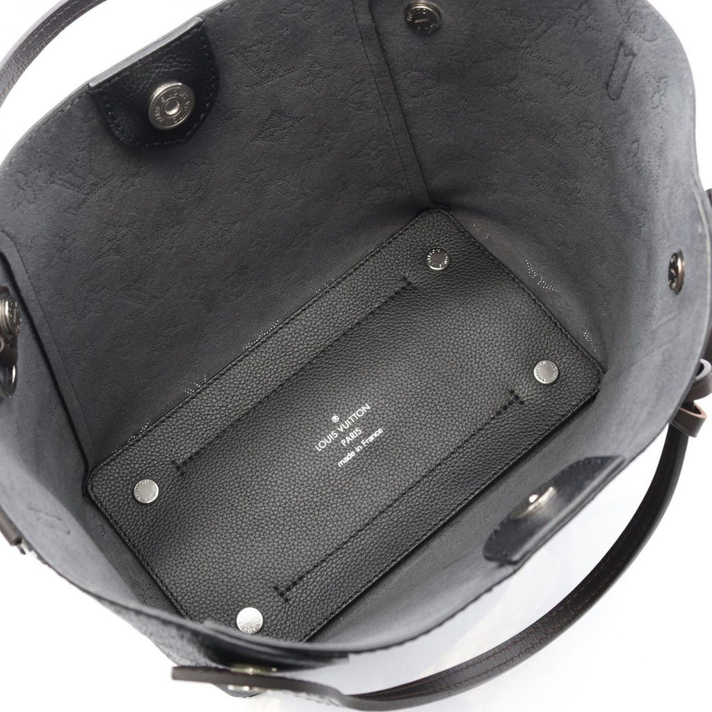 Louis Vuitton Tote Hina PM Noir Black Leather Brown — view 3
