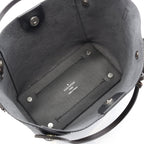 Louis Vuitton Tote Hina PM Noir Black Leather Brown — view 3