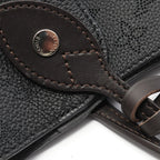 Louis Vuitton Tote Hina PM Noir Black Leather Brown — view 7