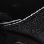 Louis Vuitton Tote Hina PM Noir Black Leather Brown — view 8