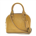 Louis Vuitton Vernis Alma BB Enamel 2-Way Shoulder Hand Bag Beige