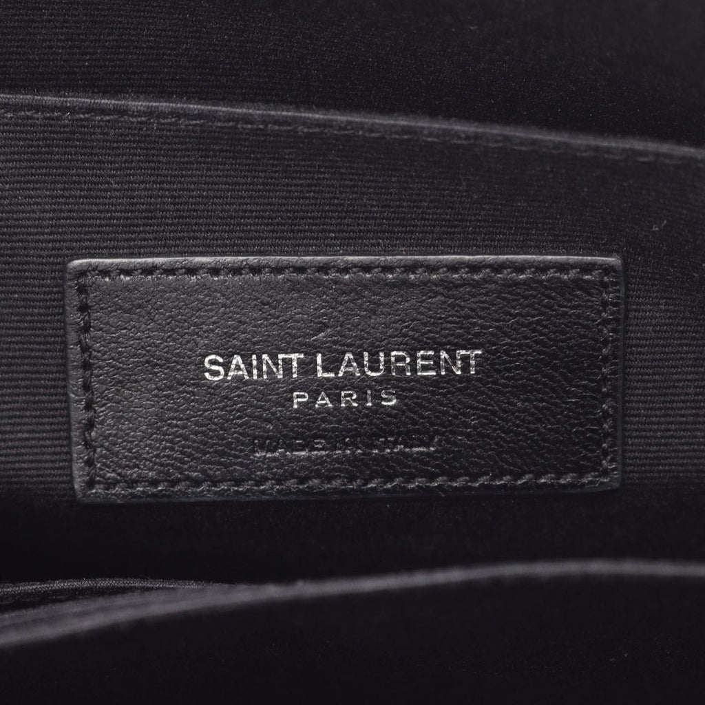 Saint Laurent Paris Clutch Black Leather Star — view 4