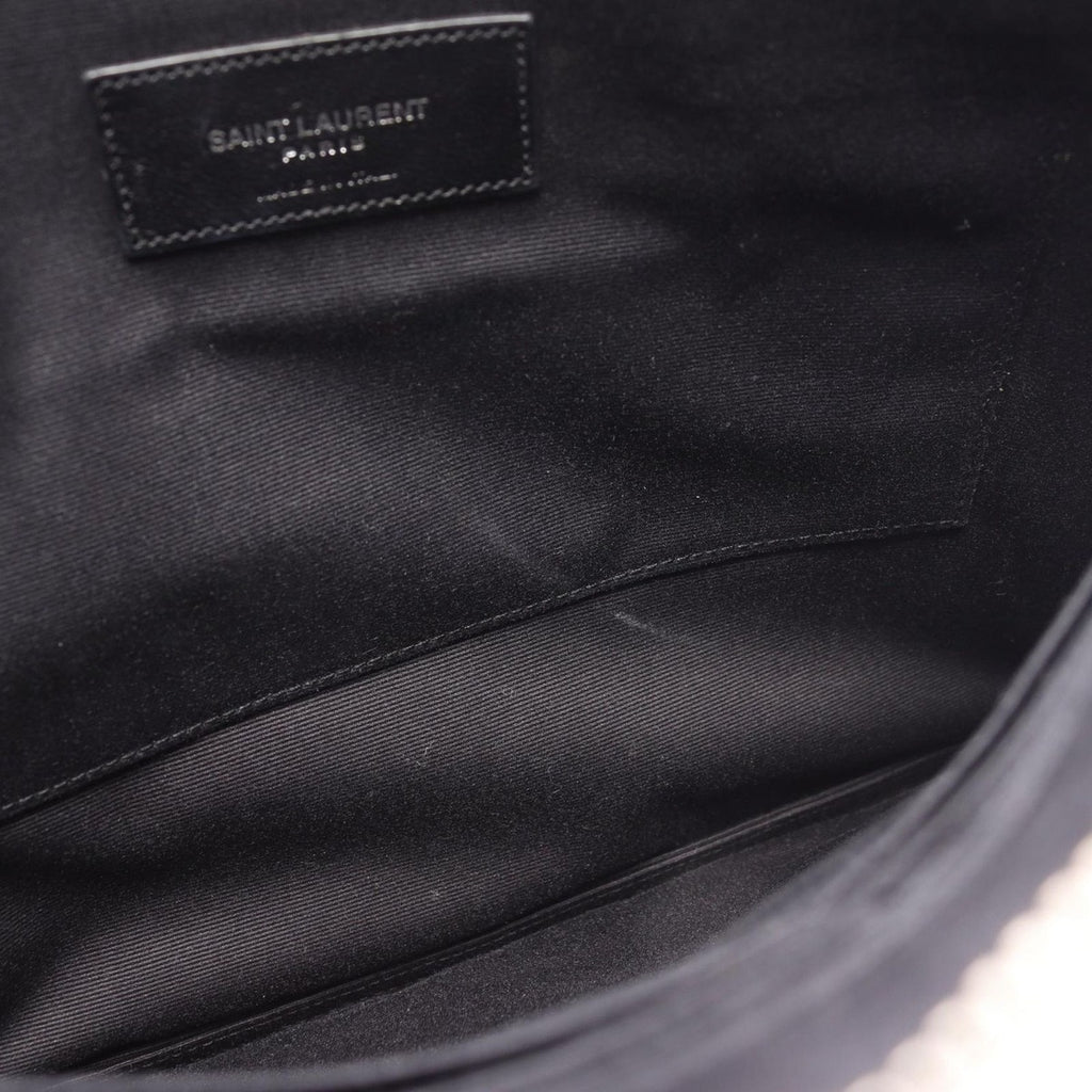 Saint Laurent Paris Clutch Black Leather Star — view 5