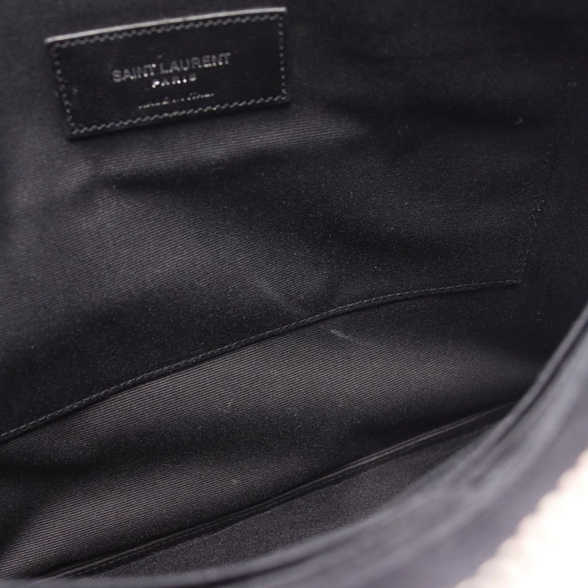 Saint Laurent Paris Clutch Black Leather Star — view 5