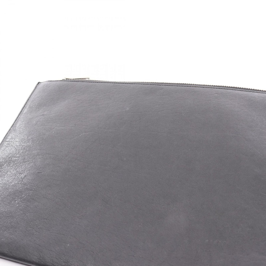 Saint Laurent Paris Clutch Black Leather Star — view 8