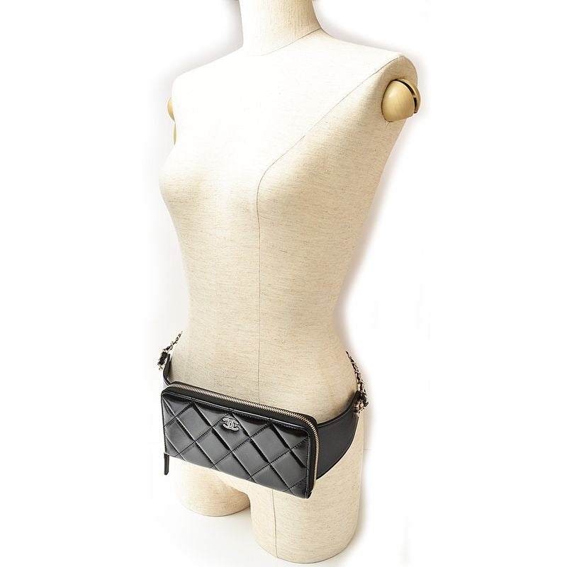 Chanel Chain Wallet Body Bag Long Phone Shoulder Lambskin — view 2