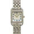 Hermes Cape Cod Mini Cc1 192 Watch Diamond Bezel White Shell 18k Gold Quartz