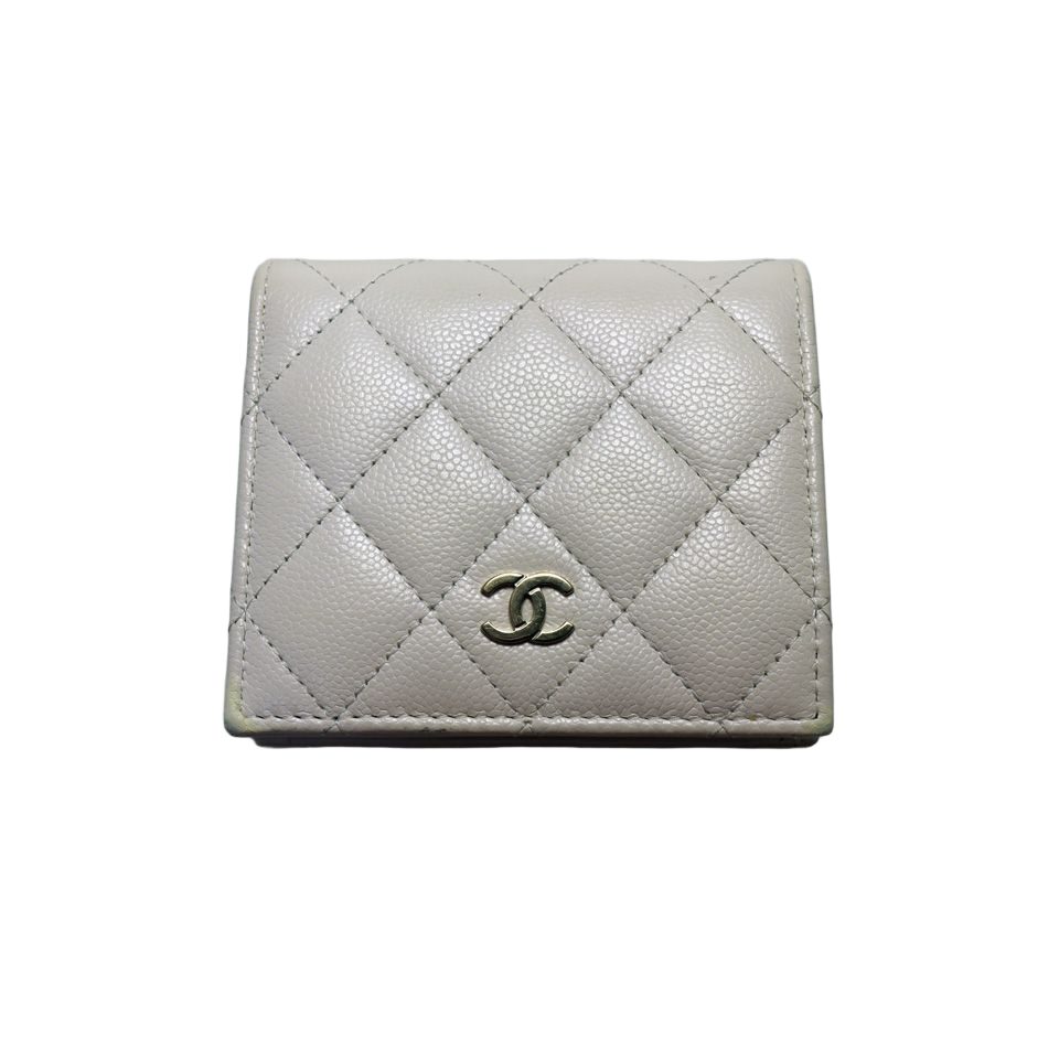 Chanel Caviar Leather Quilted Trifold Wallet