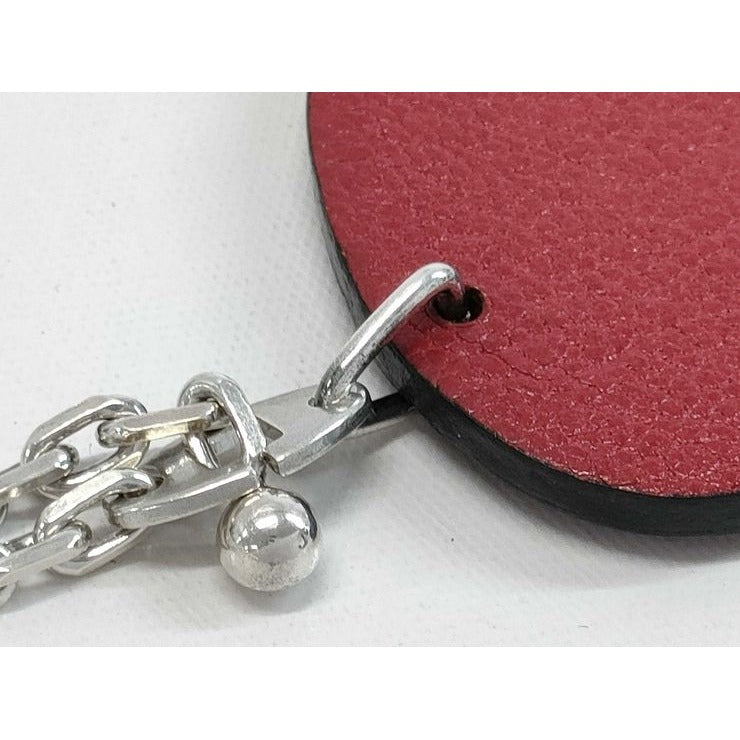 Hermes Bag Charm Hippopotamus Brown Red Silver Hardware Leather — view 5