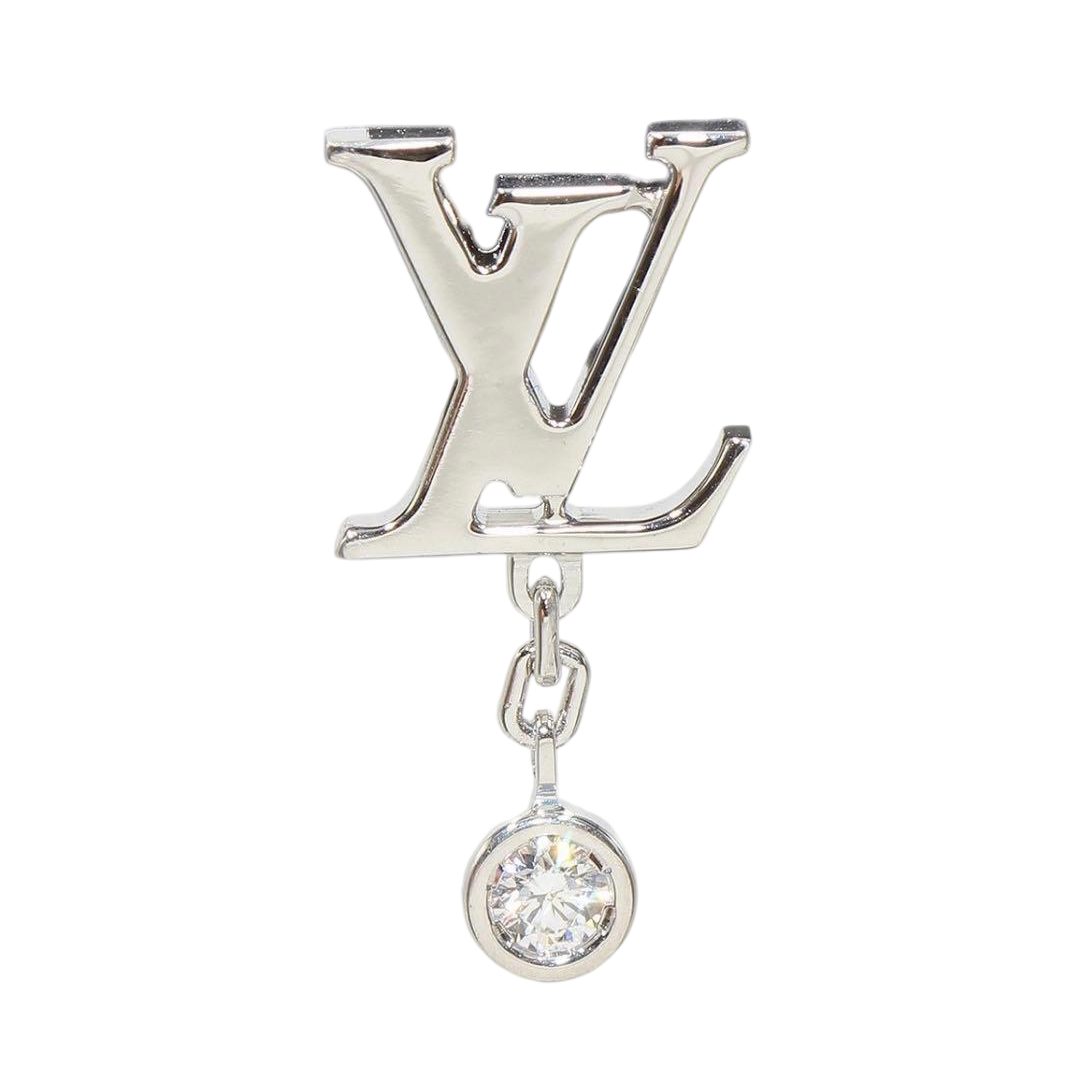 Louis Vuitton 18k White Gold Diamond Idylle Blossom LV Earrings