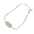 Christian Dior Dog Tag Plate Bracelet Silver