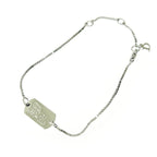 Christian Dior Dog Tag Plate Bracelet Silver — view 2