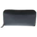Prada Saffiano Zip Around Leather Long Wallet Black