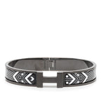 Hermes Click HH Bandana Black White Metal
