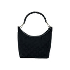 Gucci Bamboo GG Logo Nylon Leather Mini Tote Shoulder Bag Black — view 3