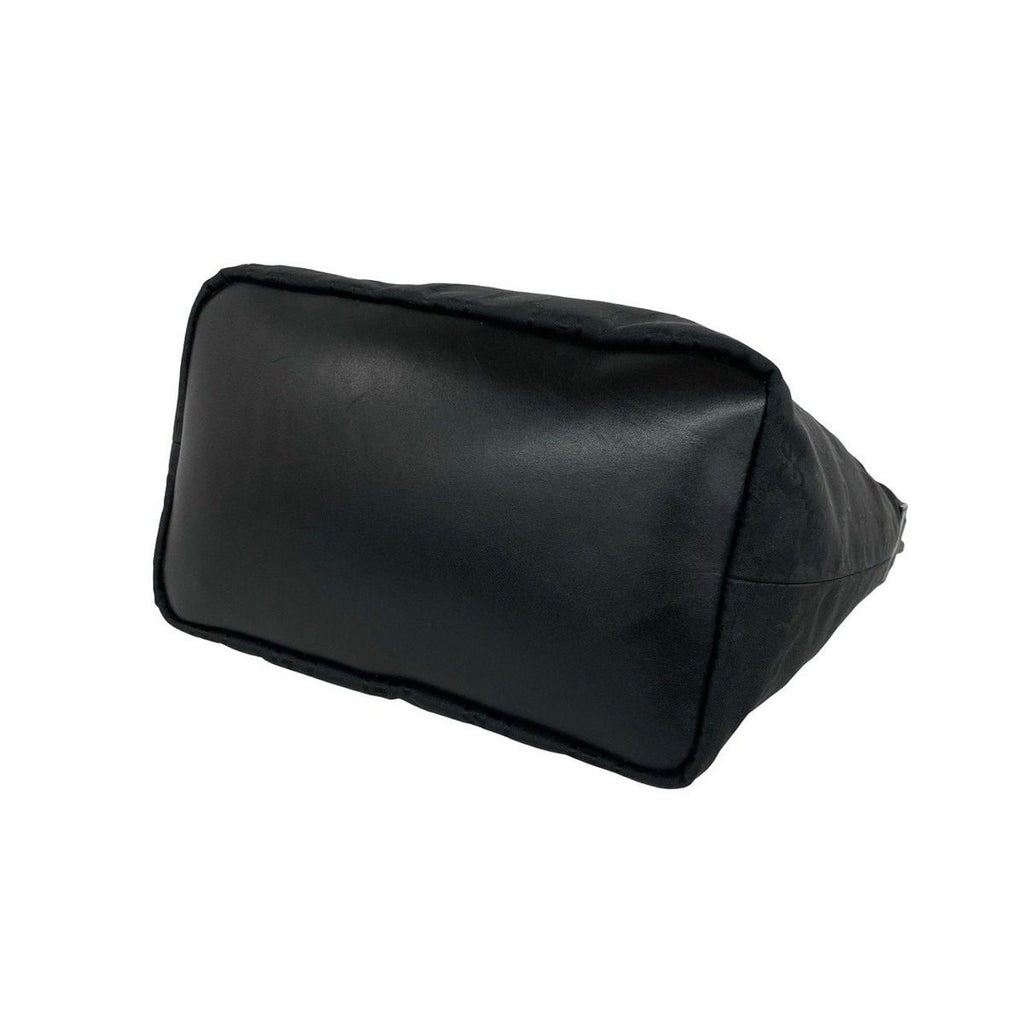 Gucci Bamboo GG Logo Nylon Leather Mini Tote Shoulder Bag Black — view 8