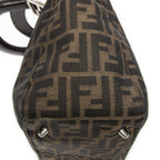 Fendi Small Shopping Tote Brown Zucca Canvas — view 7