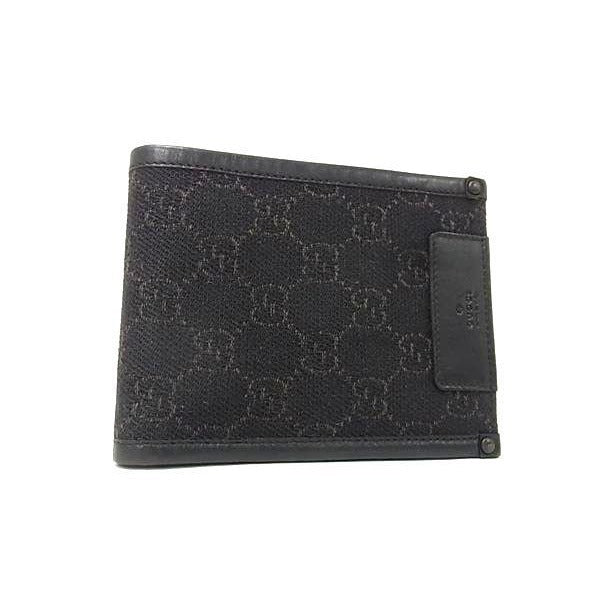 Gucci Wallet GG Canvas Black And Leather Bifold