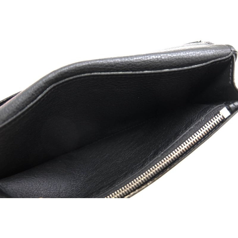 Louis Vuitton Long Wallet Men Leather Black Portefeuille — view 7