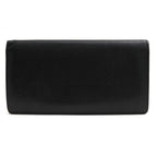 Louis Vuitton Long Wallet Men Leather Black Portefeuille