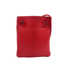 Hermes Sac Ari Numini Swift Red Shoulder Bag Silver