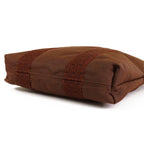 Hermes Herline Cabas Brown Polyester Polyamide Nylon Tote Bag — view 3