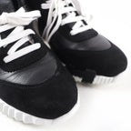 Hermes Hip Hop H Logo Lace Up Leather High Cut Sneakers Black 37 — view 7