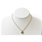 Christian Dior Necklace Vintage Logo Circle Rhinestone — view 2